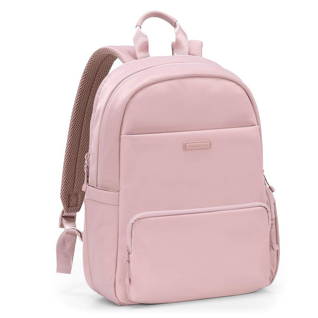 Traveler's Choice Iria 20L Backpack for Women, Water Resistant Travel Bag Daypack, Work, College, Business, Commuter, Dusty Pink, Carry-on Laptop Backpack