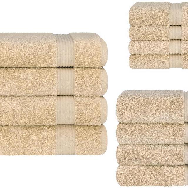 Cotton Paradise 4 Piece Bath Towel, 4 Piece Hand Towel & 4 Piece Washclothes Bundle