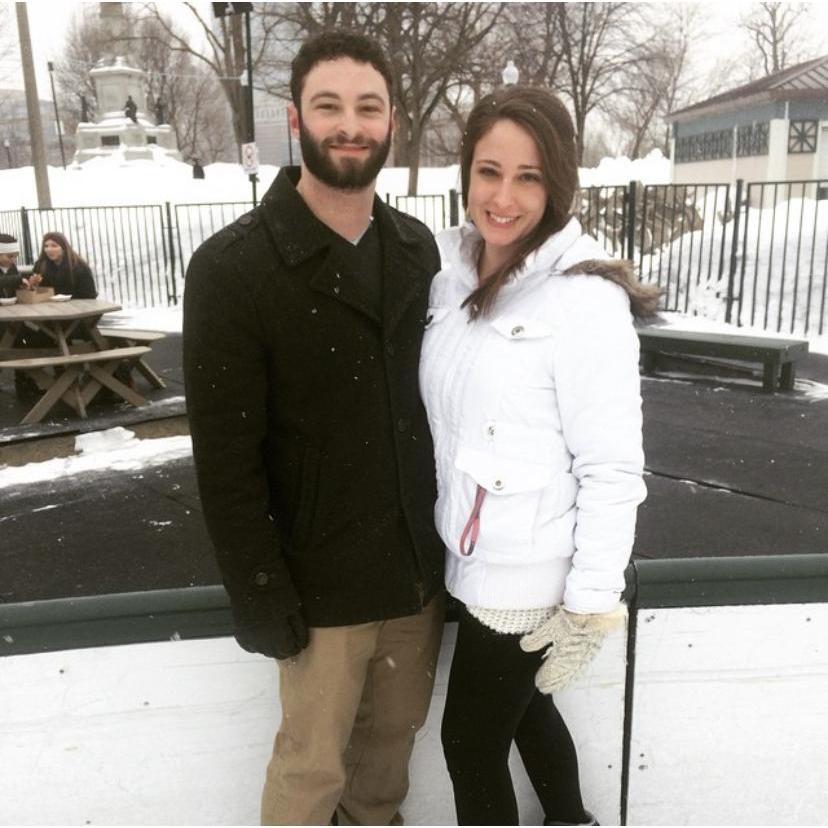 Our first Valentine's Day at Frog Pond in Boston