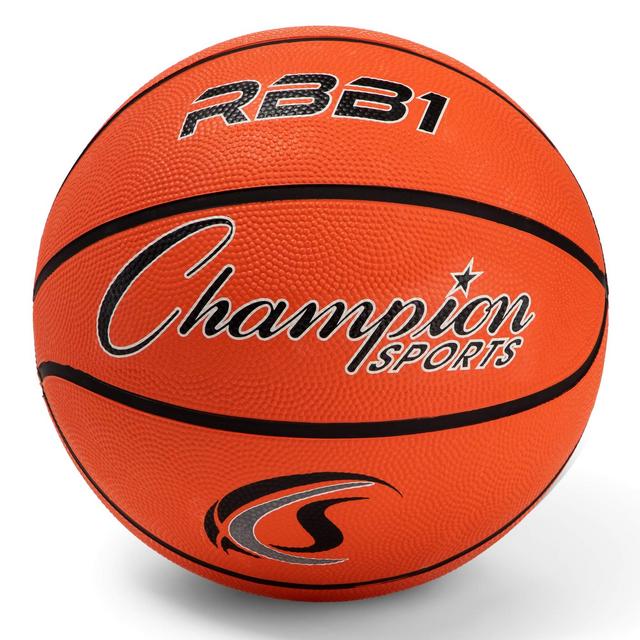 Champion Sports Official Heavy Duty Rubber Cover Nylon Basketballs