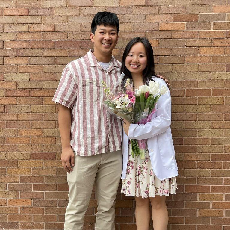 Angela got her short white coat!