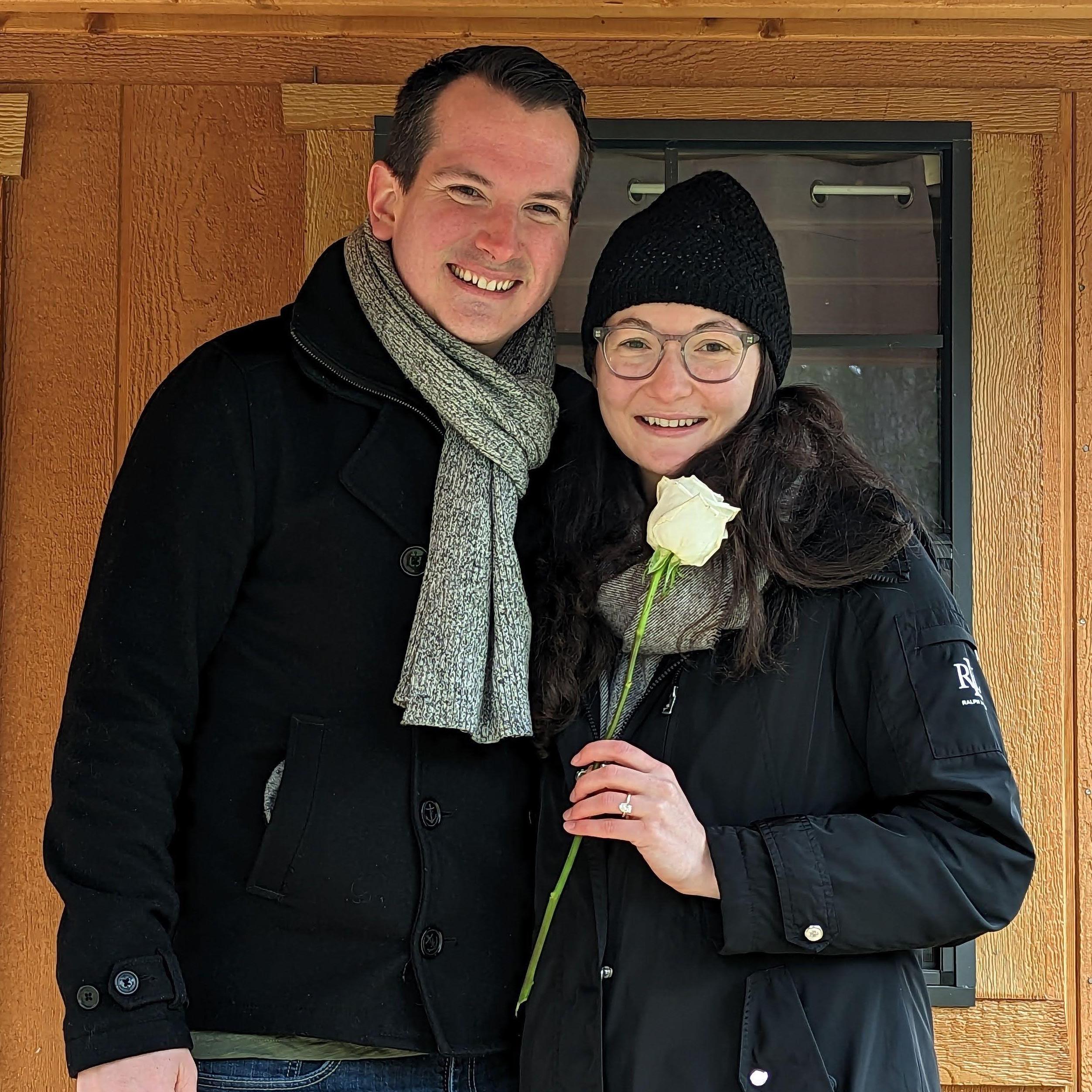 Rachel's first rose from Bob after getting engaged!