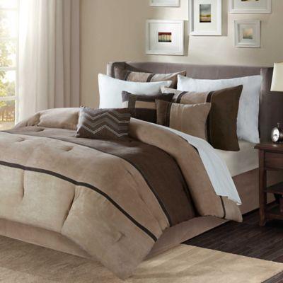 Madison Park Palisades 7-Piece Reversible King Comforter Set in Brown