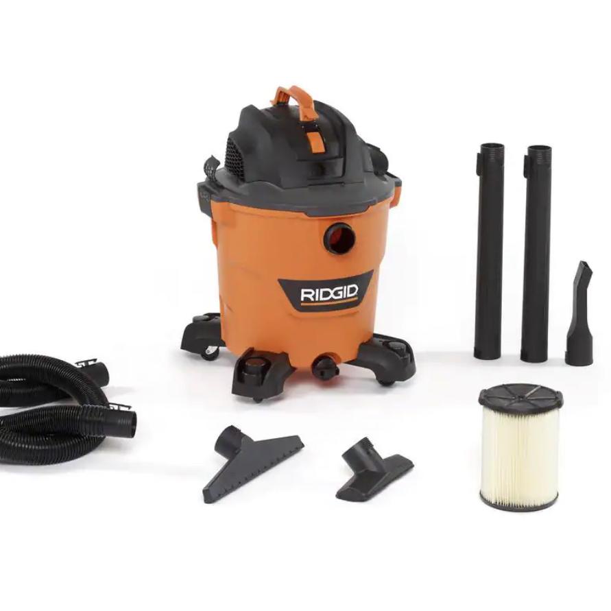 12 Gal. 5.0-Peak HP NXT Wet/Dry Shop Vacuum with Filter, Hose and Accessories