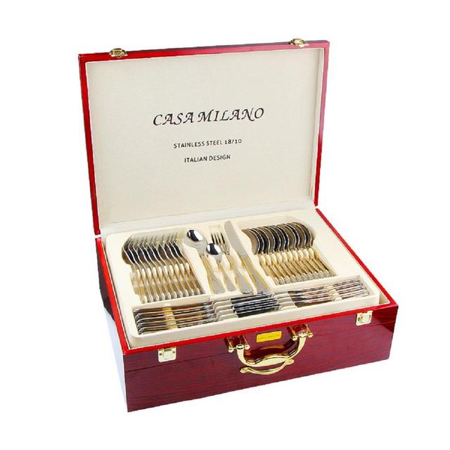 Bradley 72 Piece 18/10 Stainless Steel Flatware Set, Service for 12