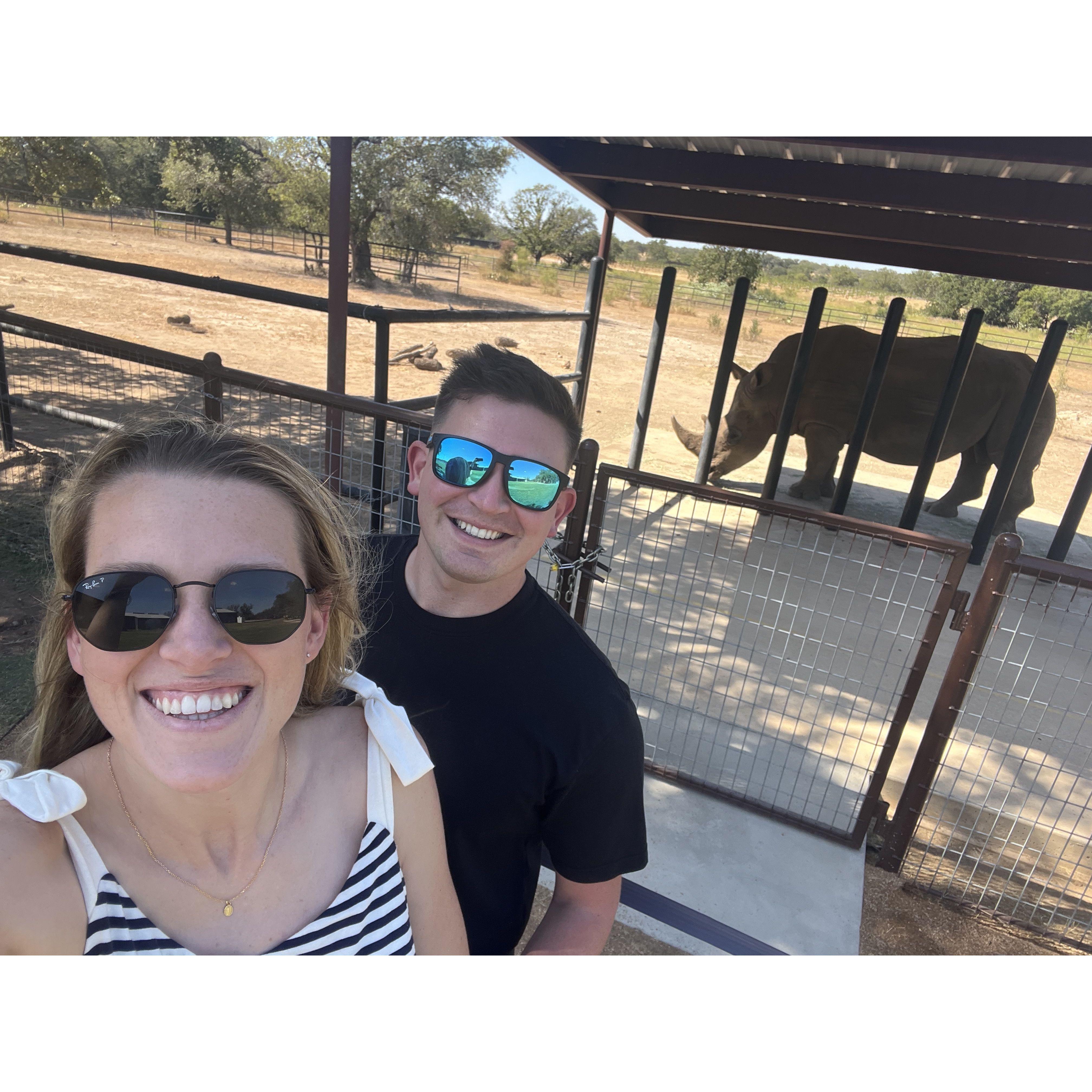 Wine tasting in Fredericksberg - with rhinos!