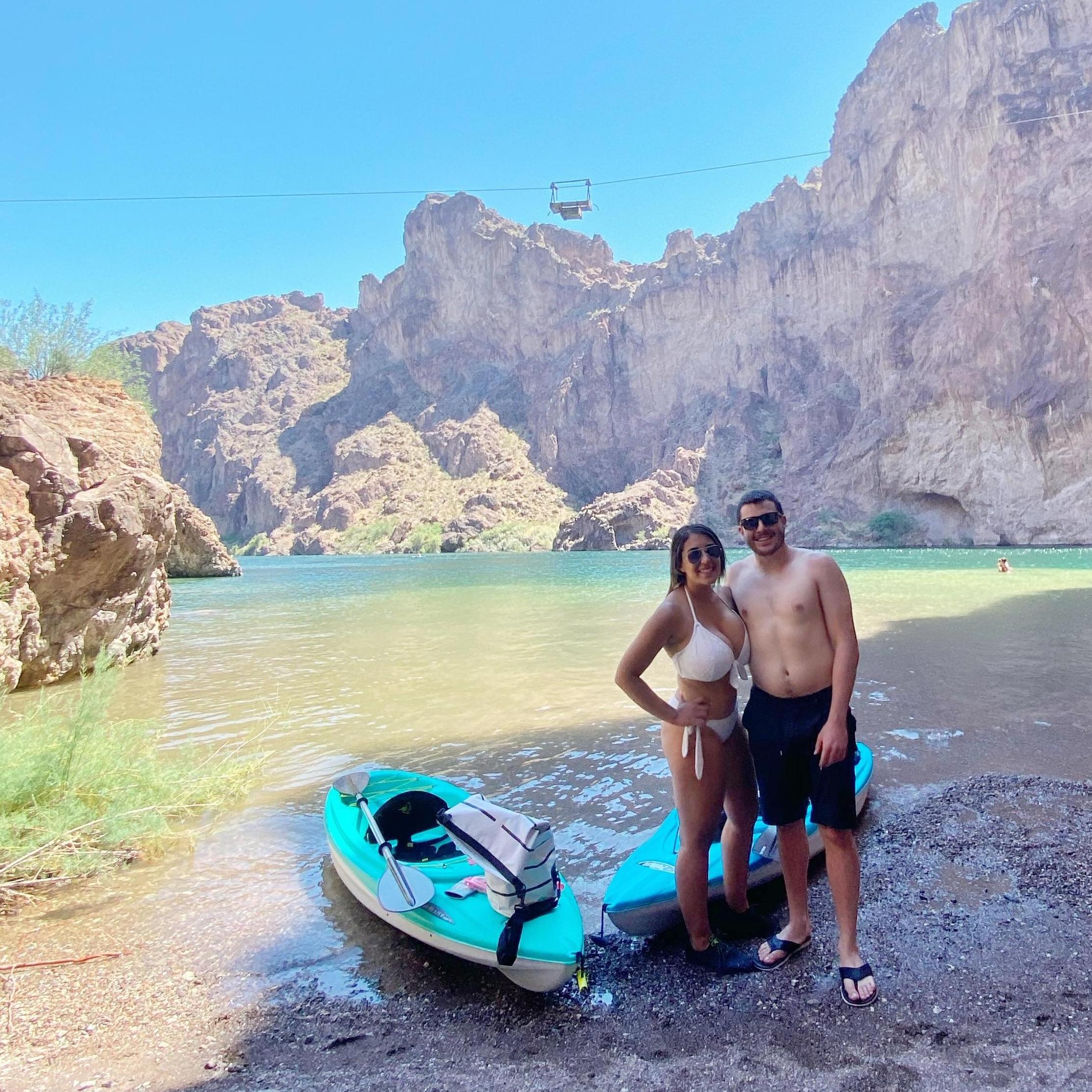 Fun fact: During the covid lockdown, the couple bought Kayaks to take out on the lake!