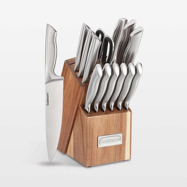Cuisinart ® 15-Piece Stainless Steel Hollow-Handle Cutlery Block Set with Acacia Block
