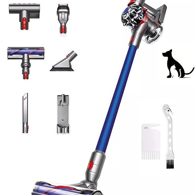 Dyson V8 Motorhead Extra Cordless Stick Vacuum Cleaner, for Home, Powerful Suction, Ergonomic Handle, Cordless, Built-in Battery, Lightweight, Height Adjustable, Whole Machine Filtration-Blue