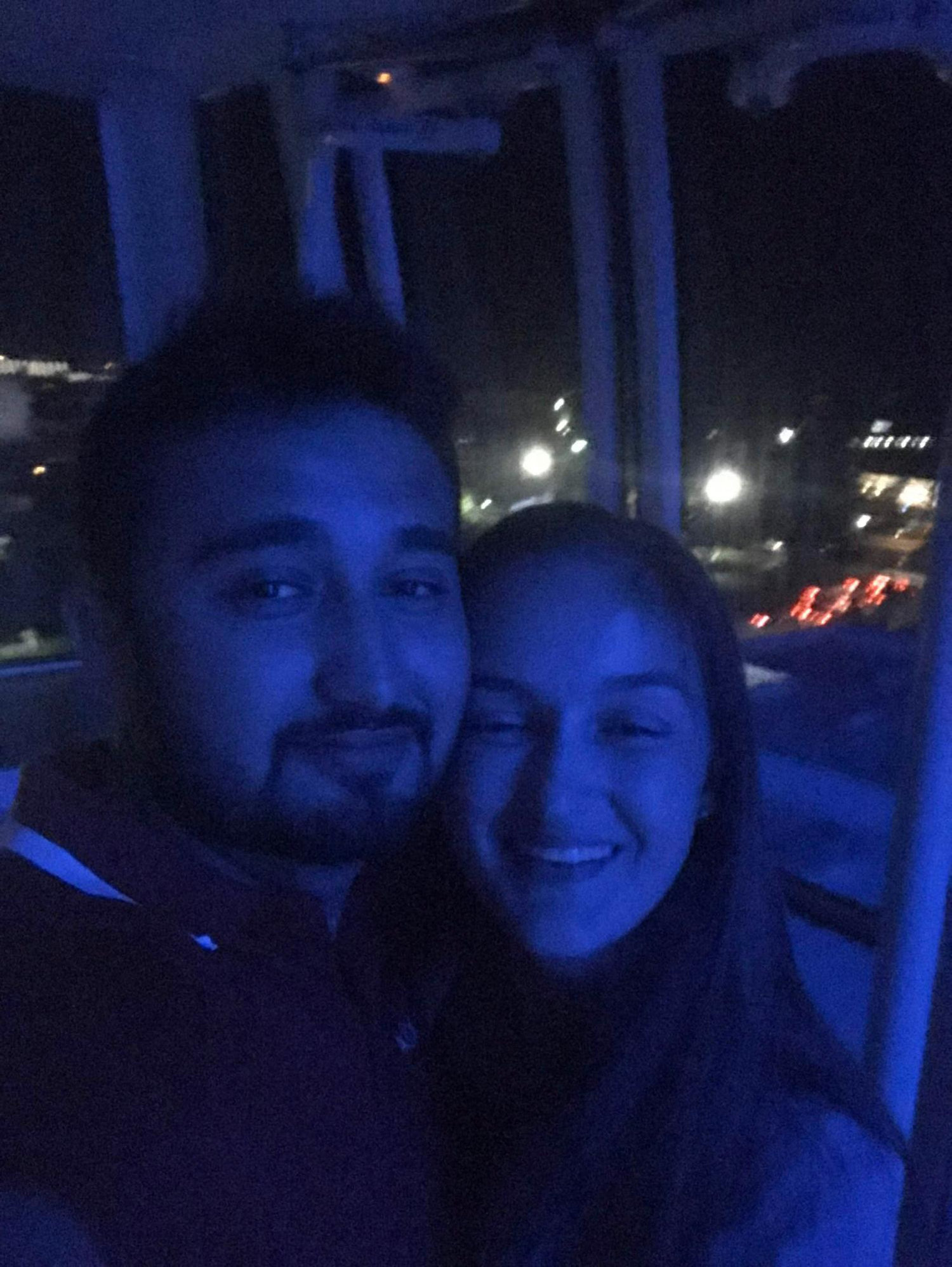 Our first photo together- on the Orlando Eye.