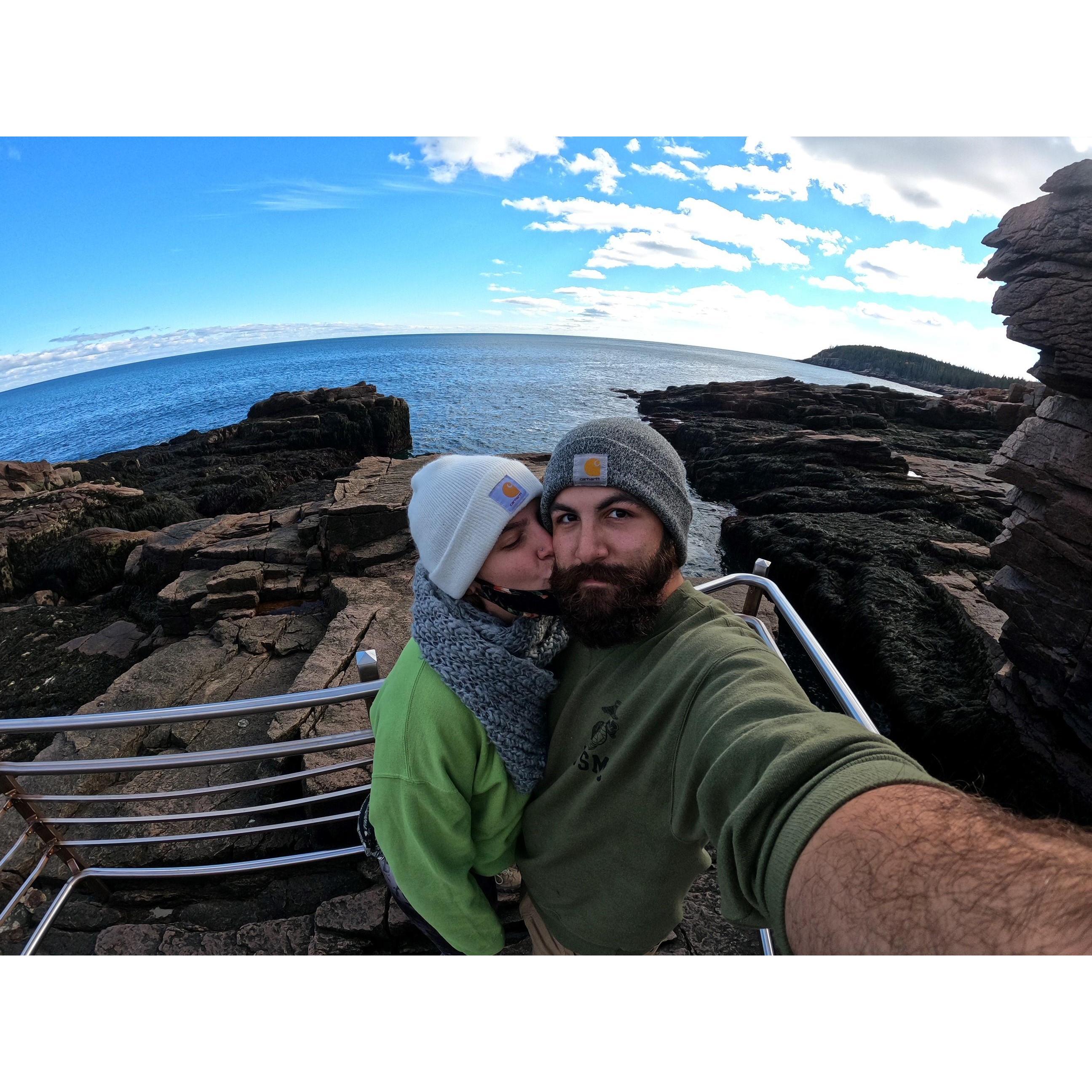 Thunder Rock in Acadia National Park, ME.