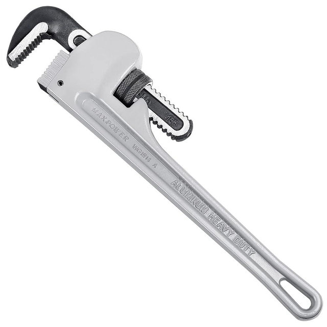 MAXPOWER 18-inch Pipe Wrench, Heavy Duty Aluminum Plumbing Wrench