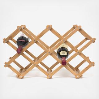 Folding Bamboo Wine Rack