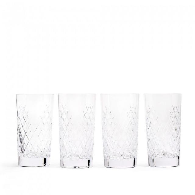 Barwell Cut Crystal Highball Glass, Set of Four