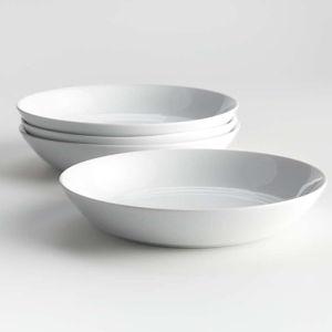 Hue White Low Bowls, Set of 4