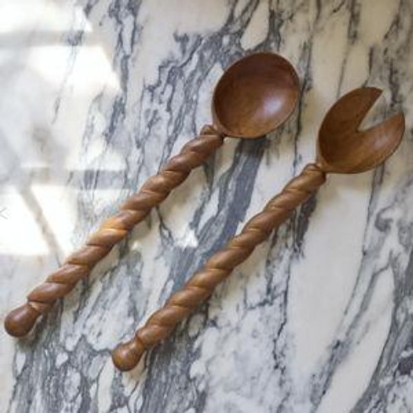 Braided Wood Serving Set by Sarah Sherman Samuel