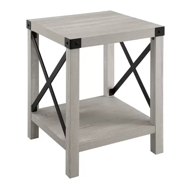 Forest Gate™ Englewood 18-Inch Square Side Table in Grey Wash