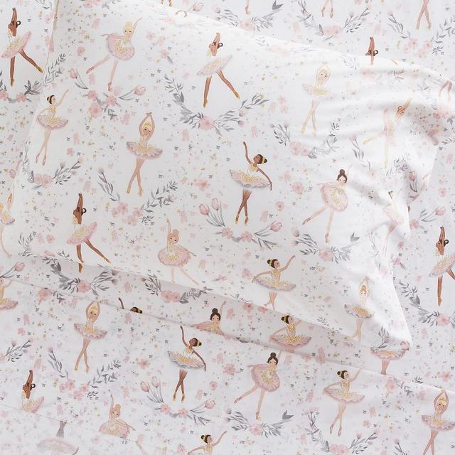 Organic Ballerina Sheet Set , Full , Pink Multi