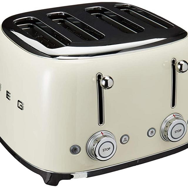 Smeg 4 Slot Toaster Cream TSF03 CRUS