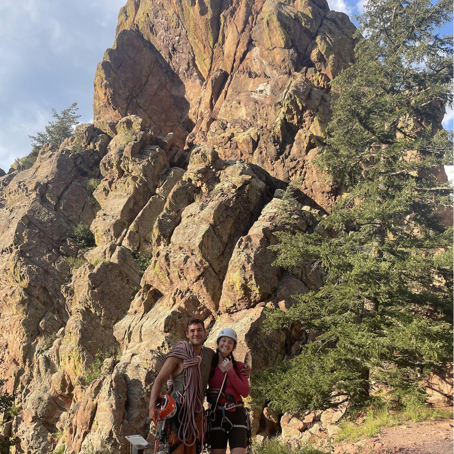 Our first climb together in Colorado.