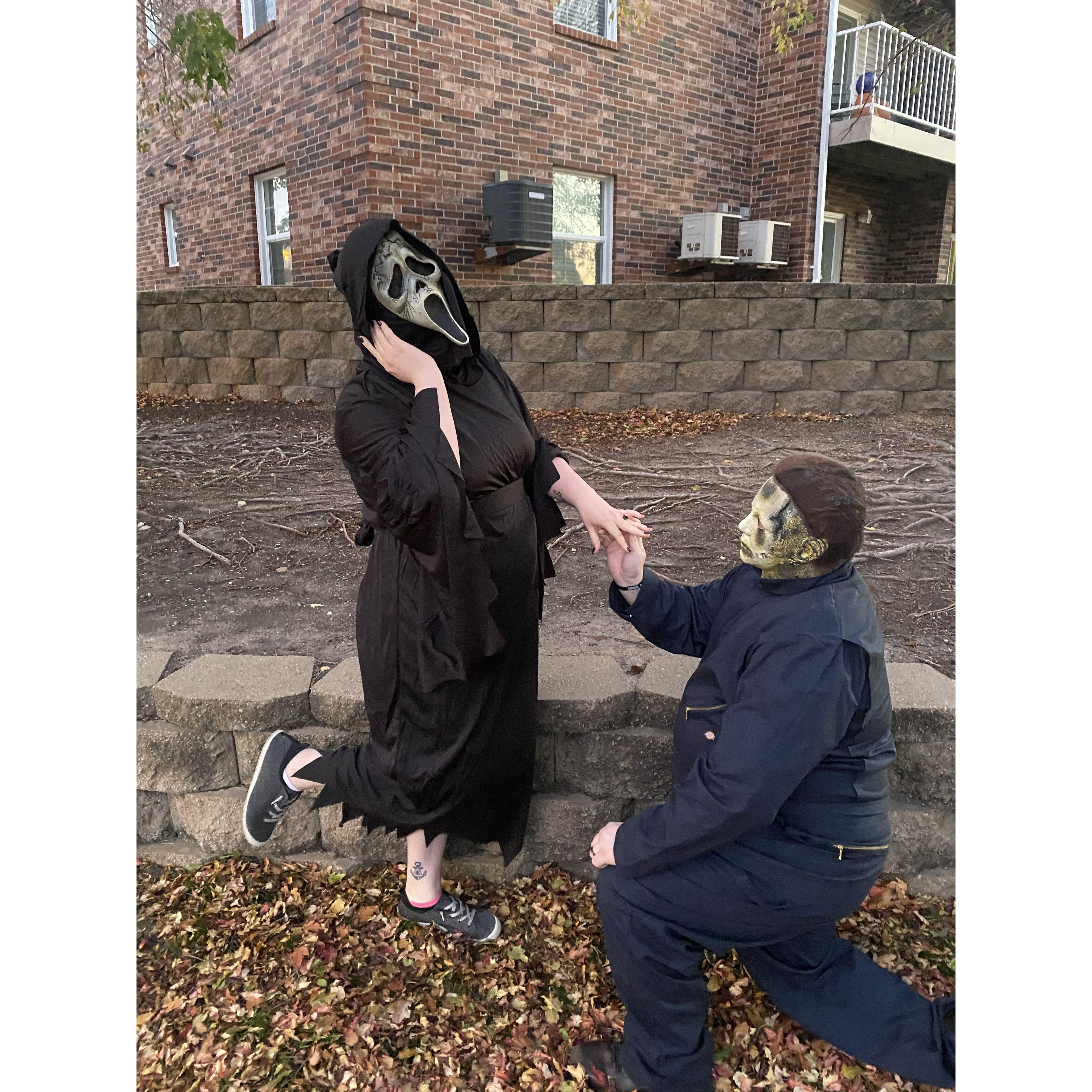 Halloween engagement session