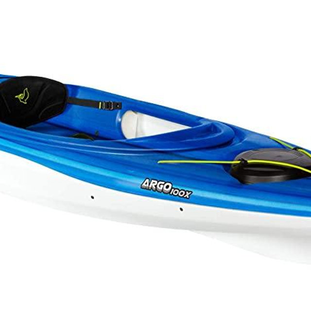 Pelican Sit-in Kayak -10 Feet Lightweight one Person Kayak (Argo 100X, Fade deep Blue White, Recreational, KFF10P300-00)