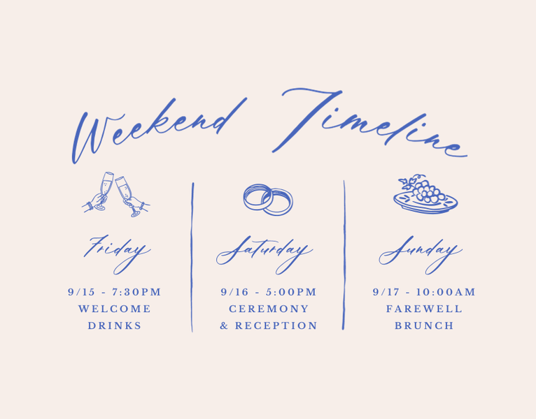 Josette Landscape | Cornflower Blue | Zola Wedding Enclosure Cards