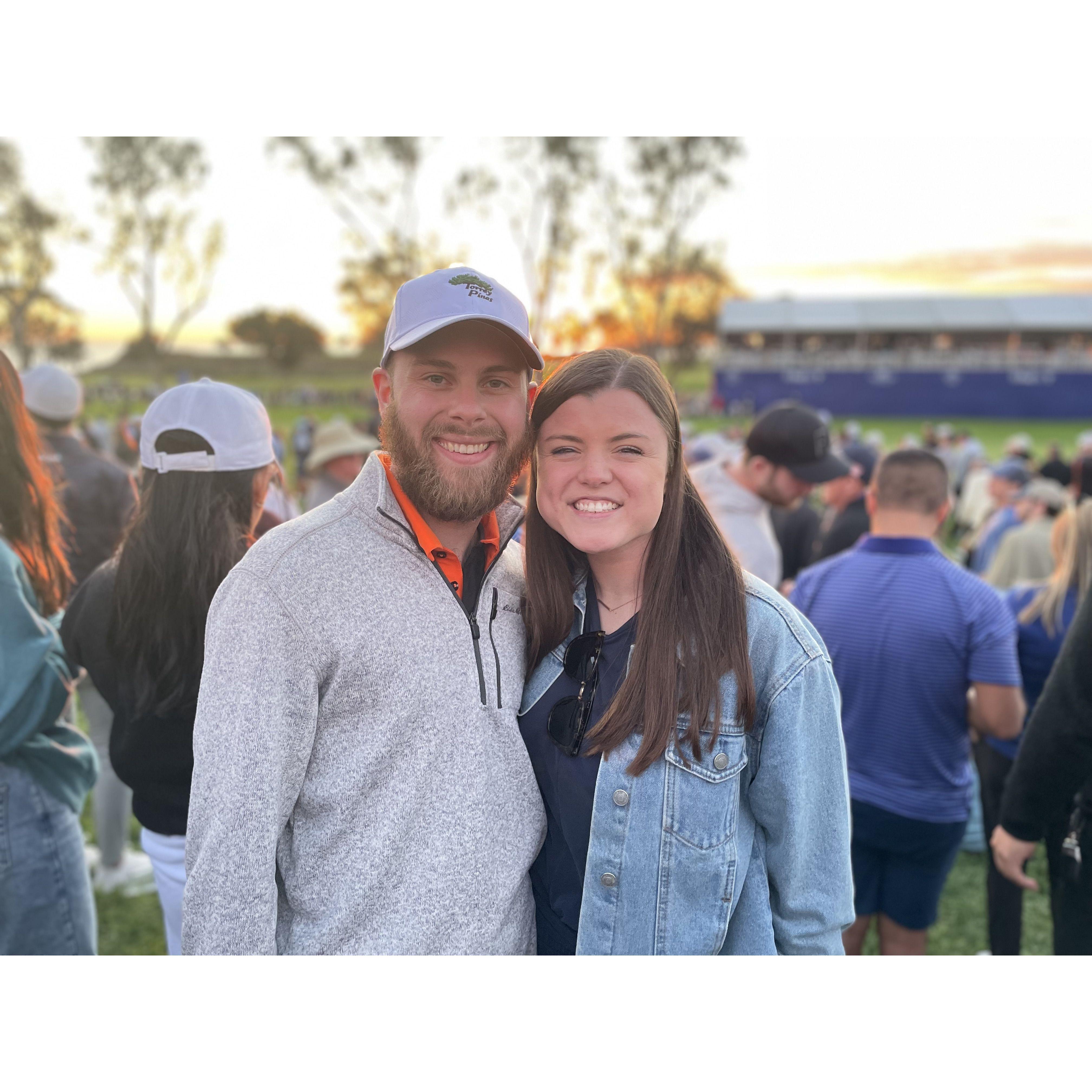 Torrey Pines golf tournament with the Ludiwg family