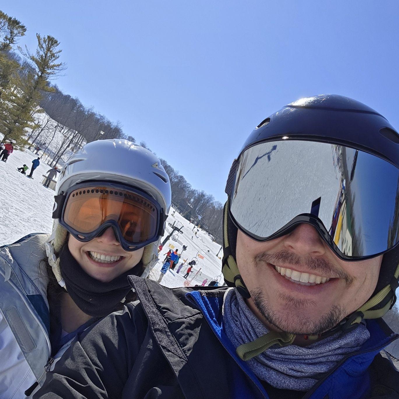 Matt's first time skiing!