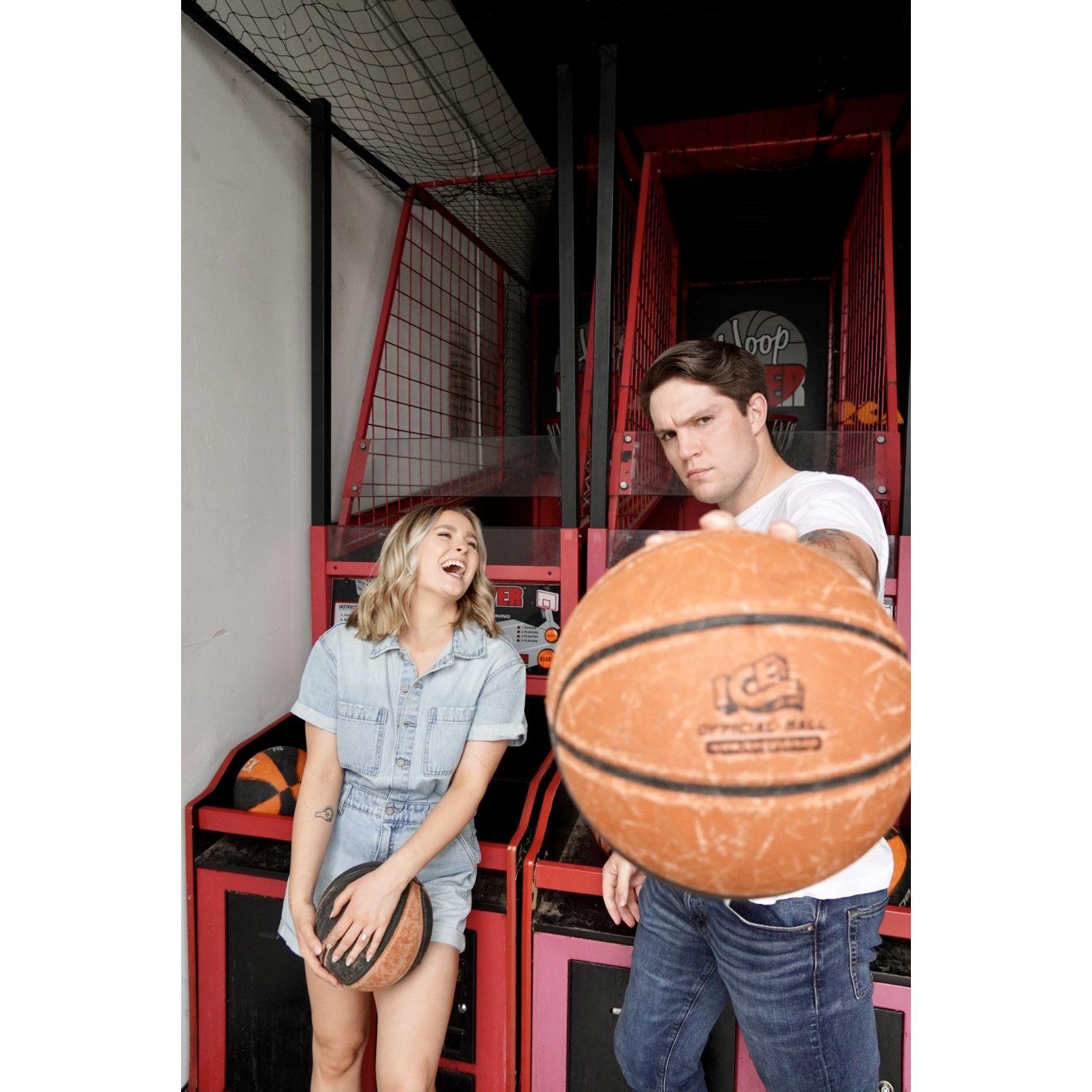 At engagement pictures