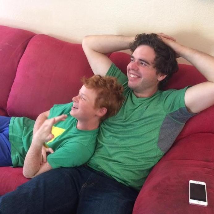 Rand and Ryan having a cute little snuggle... (Hey who is getting married again??)