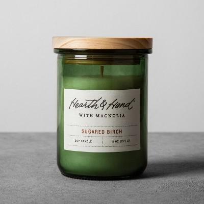 8oz Lidded Jar Container Candle Sugared Birch - Hearth & Hand™ with Magnolia