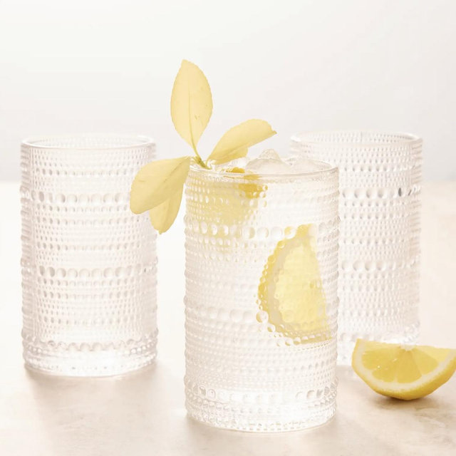 Jupiter Tall Glass Tumbler (Set of 6) - Clear