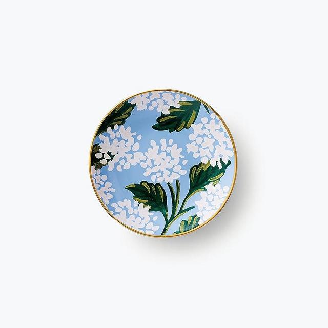 RIFLE PAPER CO. Hydrangea Ring Dish, Protect Your Trinkets and Jewelry, Minimize Loss, Organize Desk, Small Item Security, Keep Valuables Safe and Visible, Cute and Fashionable