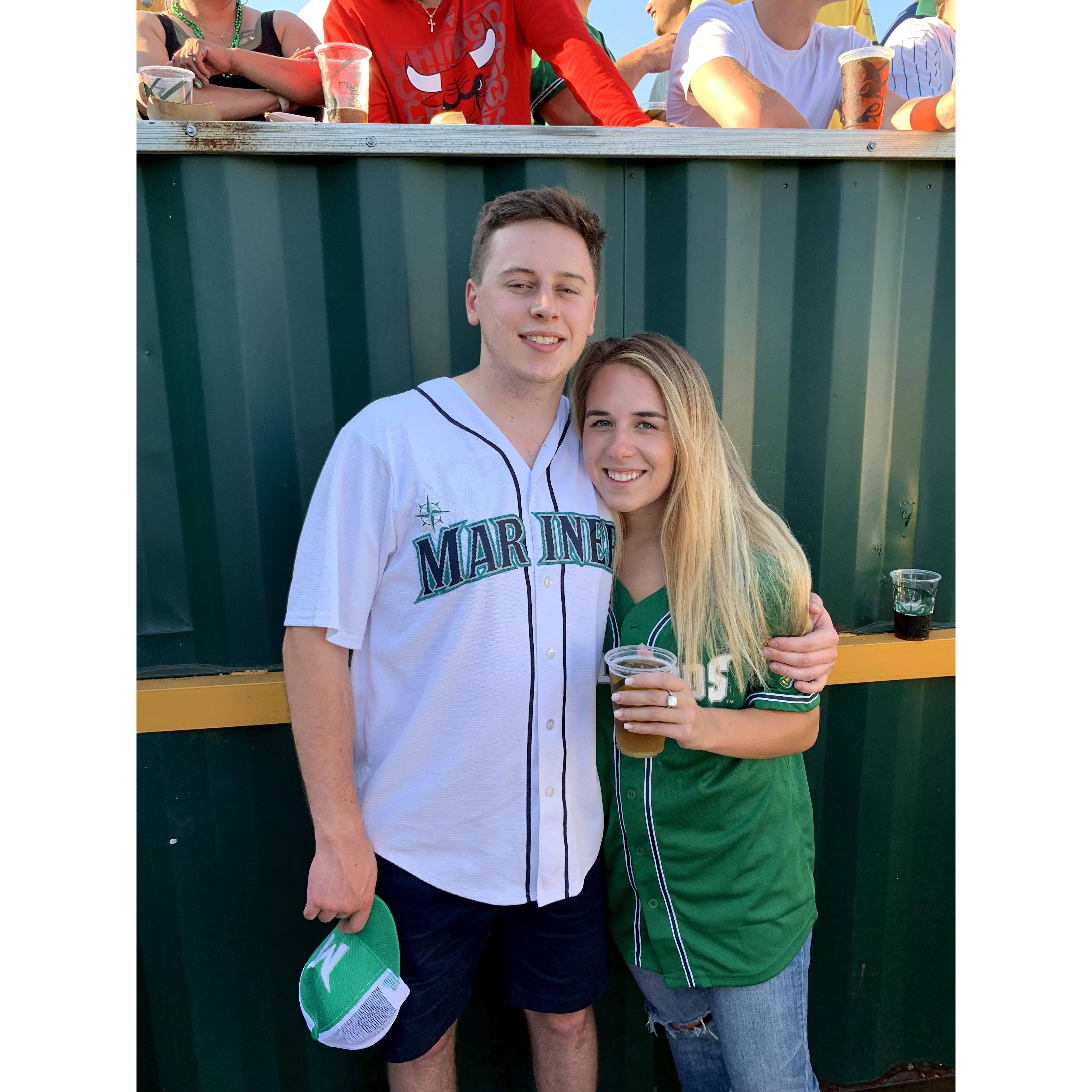 One of many summer Mallards games with College friends.
