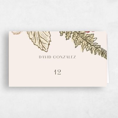 Linen, Beige Wedding Place Card - Harlow