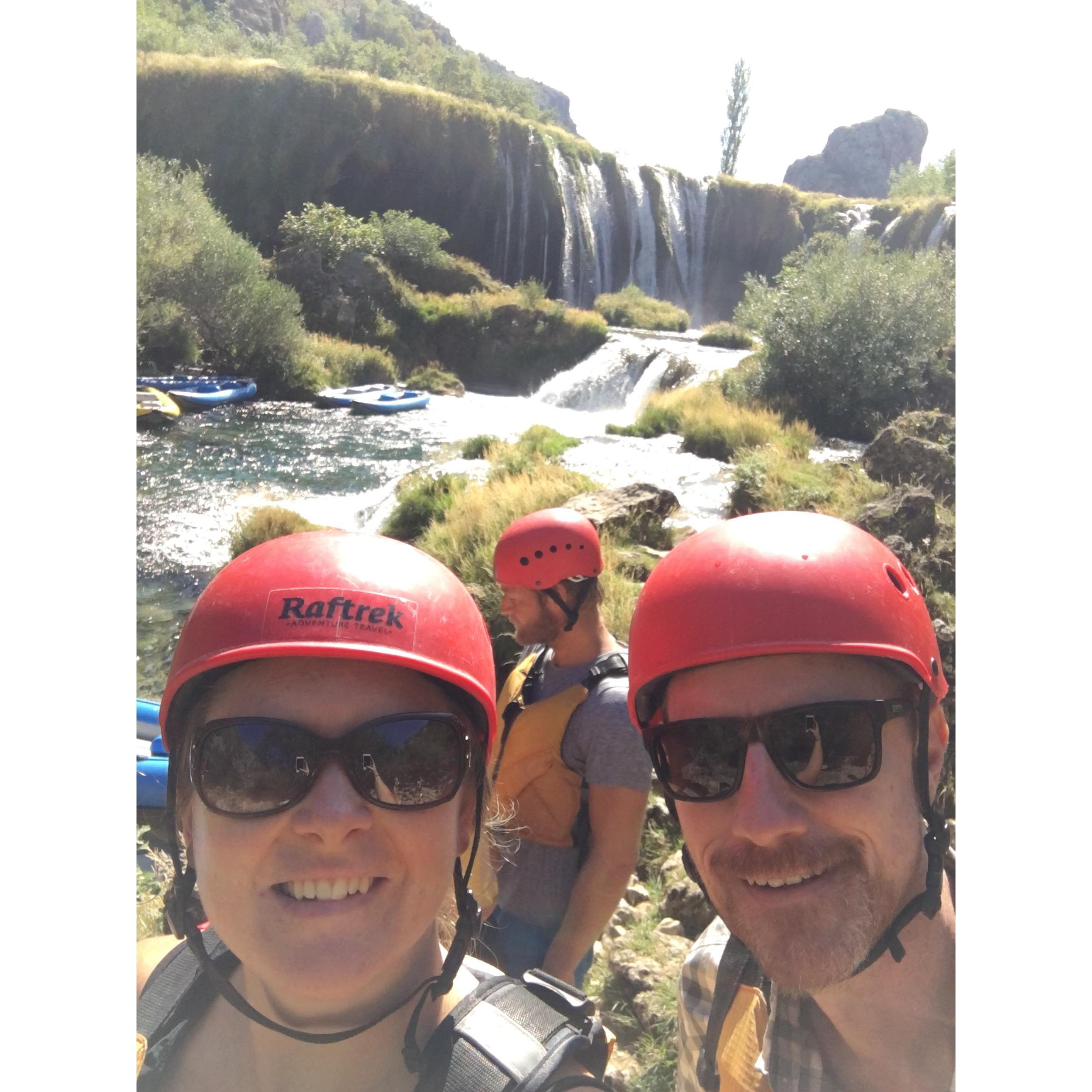 Kayaking Tour on the Zrmanja river in Croatia. Beautiful water and fun guides. One of our favorite days of the trip.