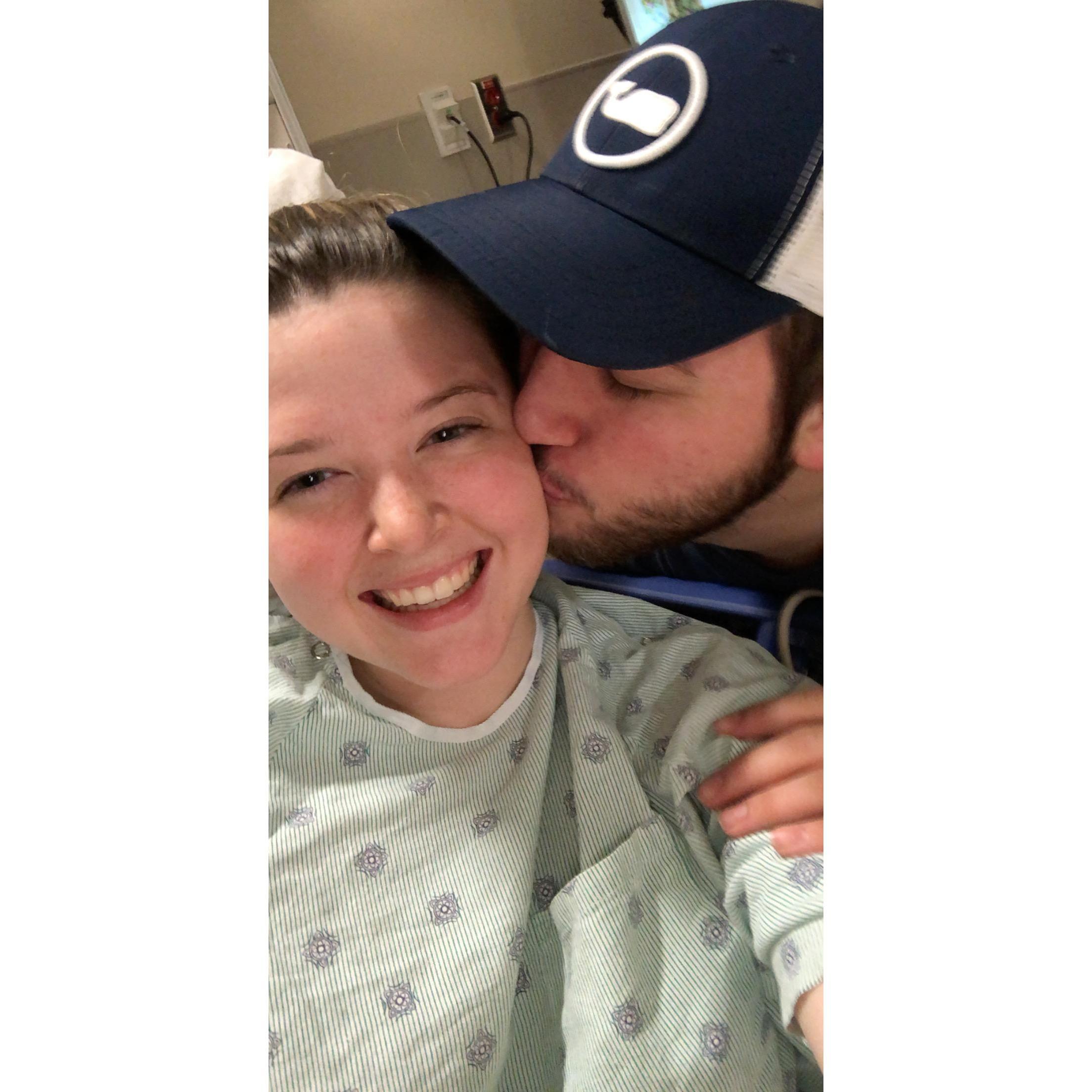 One last selfie right before my hip surgery in December of 2019.