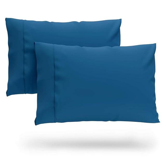 Cosy House Collection Luxury Cooling Rayon Derived from Bamboo Blend Ultra Soft Pillow Cases - Cooling & Breathable - Set of 2 Pillowcases with Envelope Closure (King, Royal Blue)