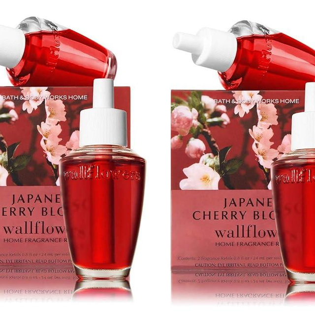 Bath & Body Works Wallflower Bulb Refills - Japanese Cherry Blossom - TWO Boxes, FOUR bulbs!