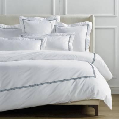 Resort Ladder Stitch Bedding Pewter King Duvet