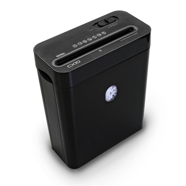 Royal 10 Sheet Cross Cut Lift Off Paper Shredder, Black