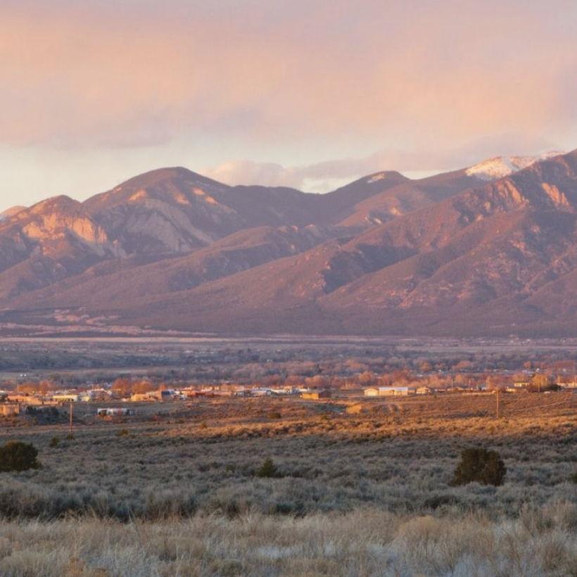 Watercolor sunsets on the mountains