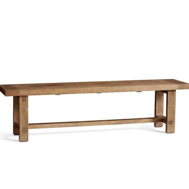 Reed Dining Bench, Antique Umber
