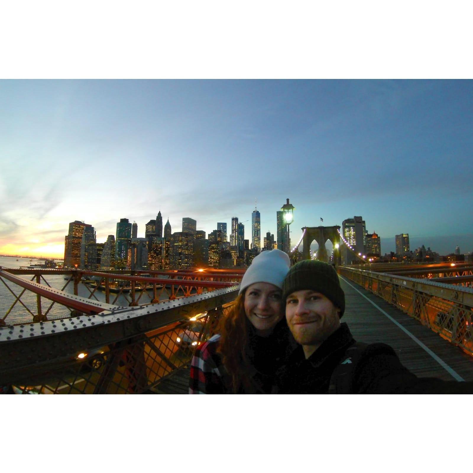 NYC skyline from the Brooklyn Bridge