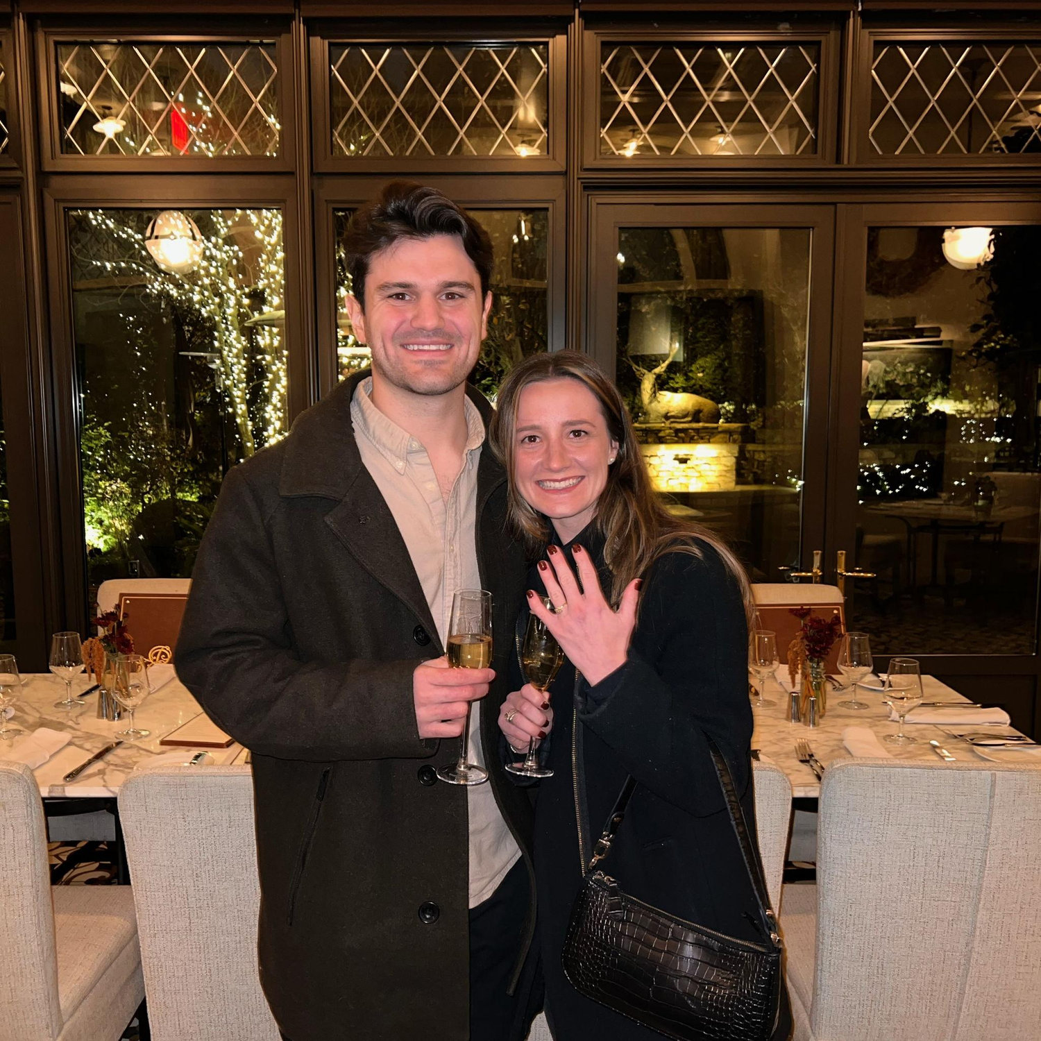 Minutes after Leo popped the question!