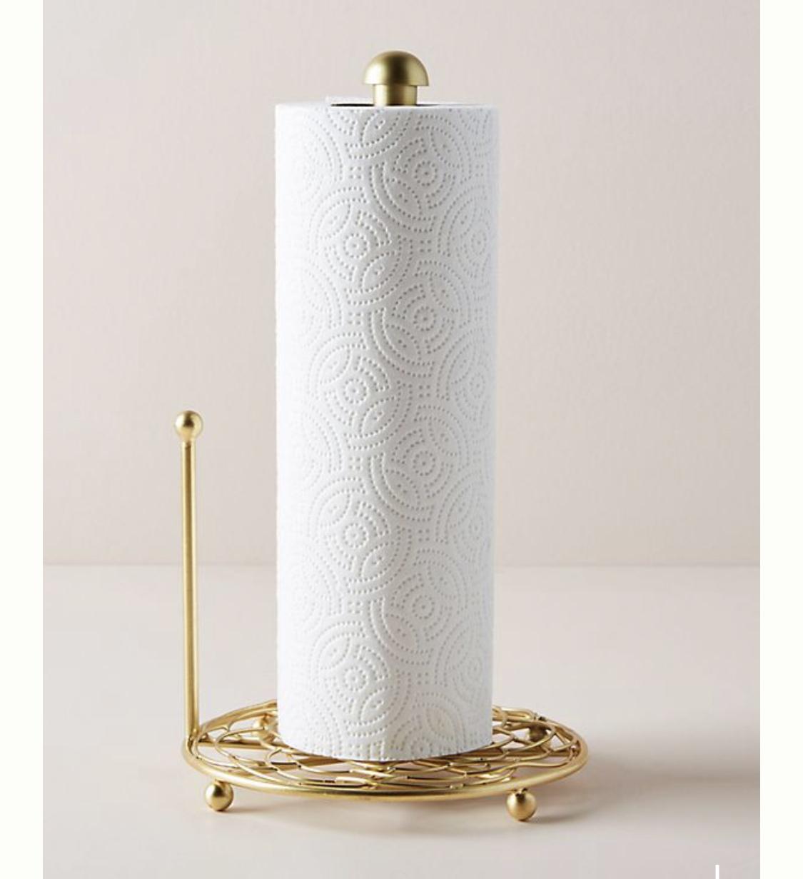 Gold Scalloped Paper Towel Holder from Anthropologie
