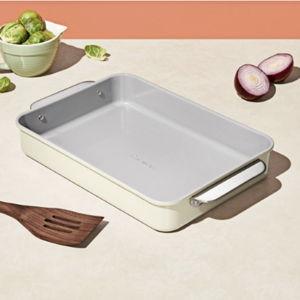 Cream Rectangle Pan | Ceramic Non-Stick & Non-Toxic