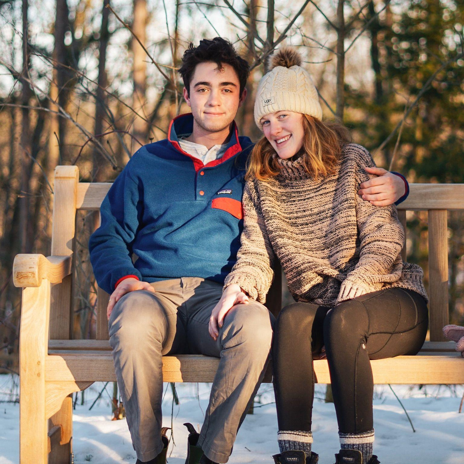 One of Tierney's first visit's to Ann Arbor (a walk in the arboretum at sunset)