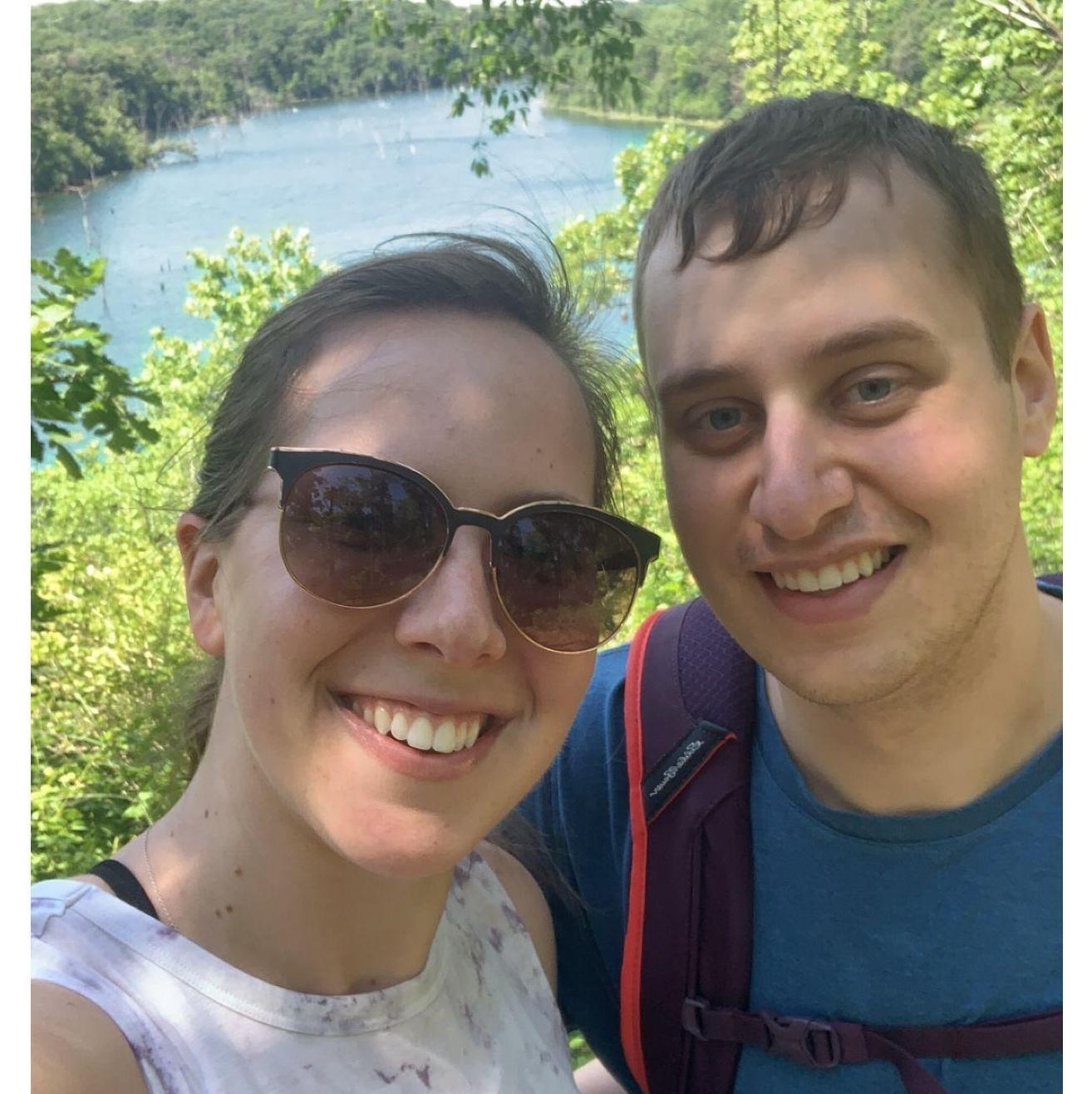 Dating during a global pandemic meant finding time in between shifts, when at least one of us was was likely sleep deprived. Hiking became a favorite hobby, and remains one today!